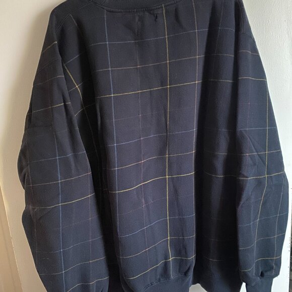 Denver Hayes Blue Soft Square Pattern Sweater - Picture 2 of 2